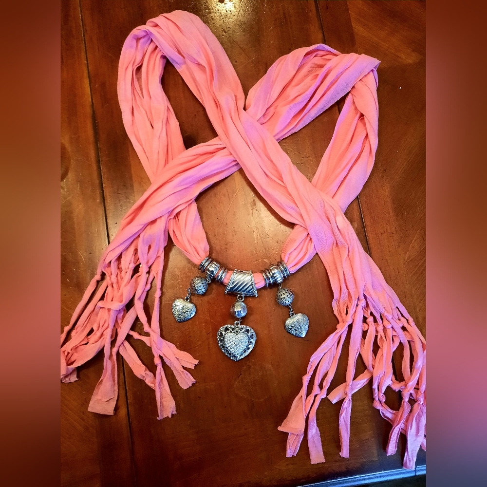 Silver Jeweled Scarf